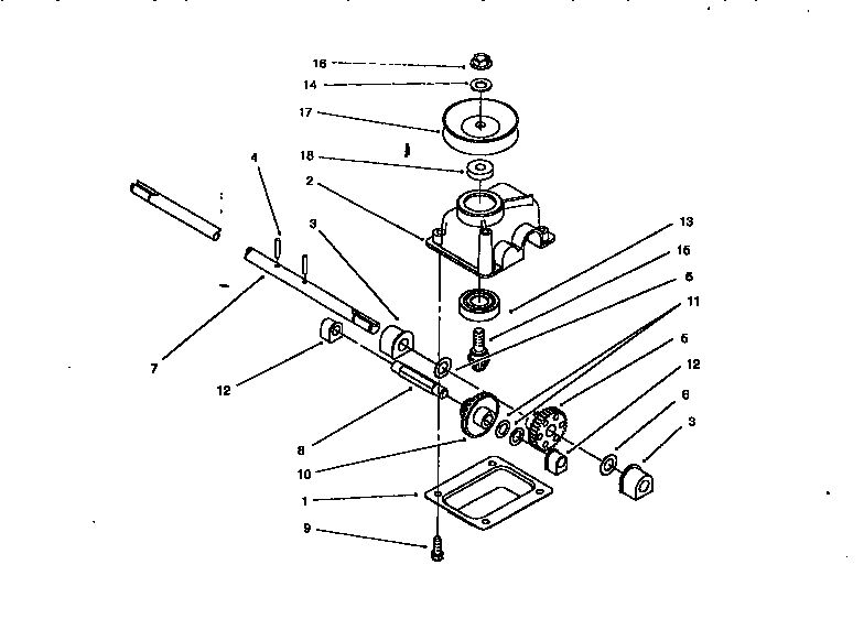 Gear Assembly Diagram and Parts List for 10321 790001 & UP Lawn Boy Lawn Mower